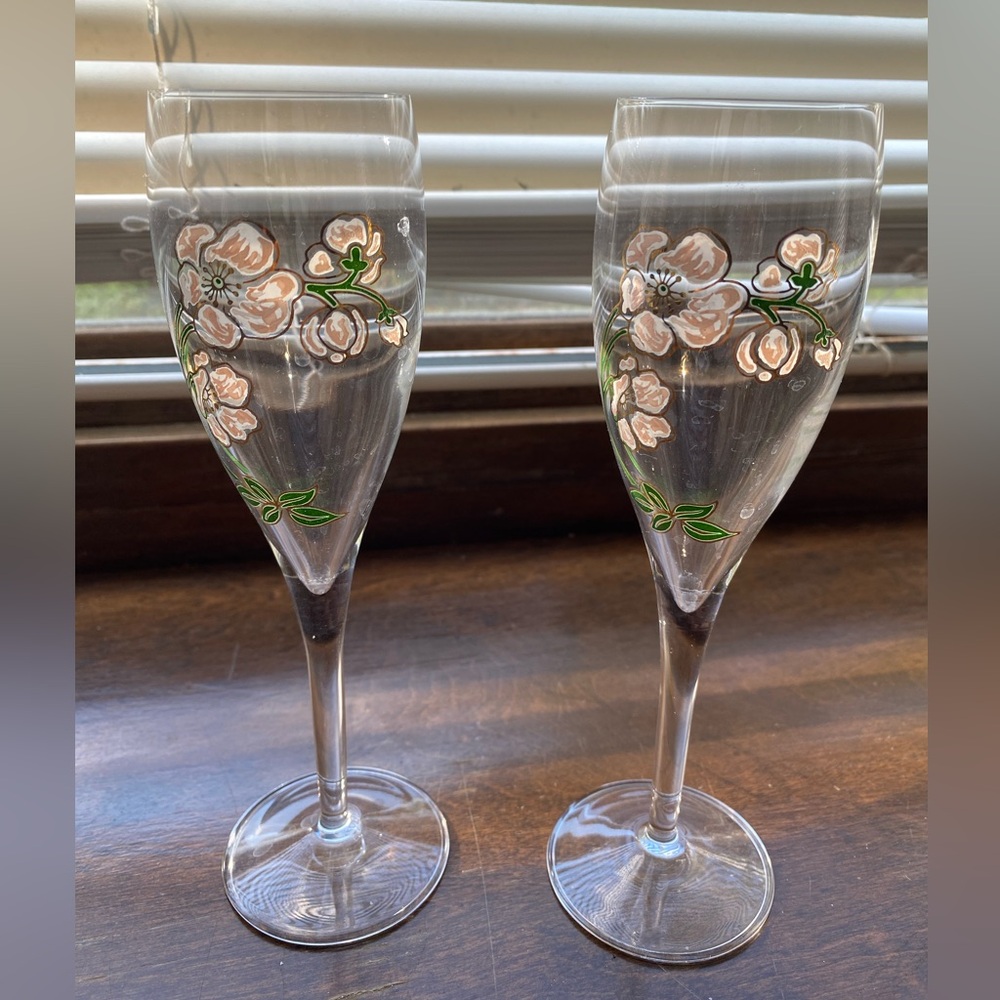 Sakura Blossom Champagne Flutes